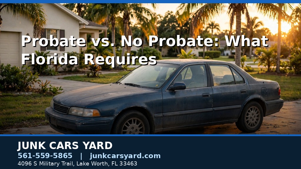 Florida probate vs no probate requirements for selling a deceased person's car