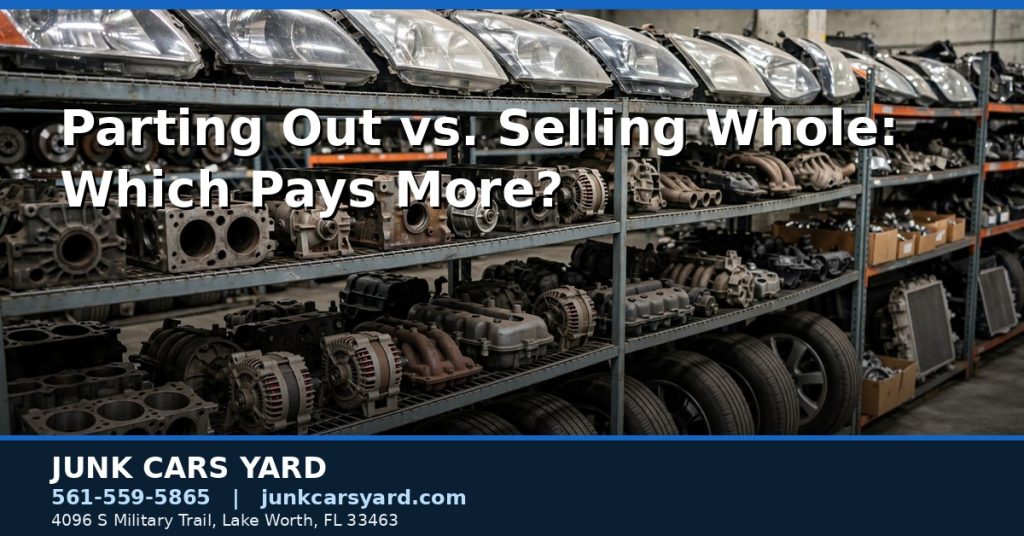 Parting Out vs. Selling Your Junk Car Whole: Which Pays More?