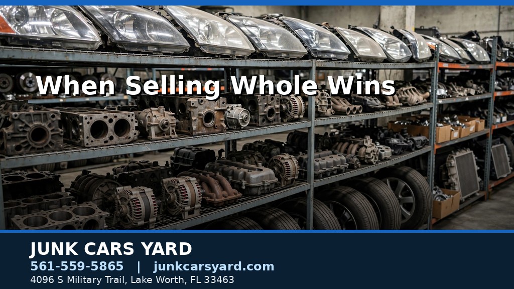 When selling your junk car whole wins